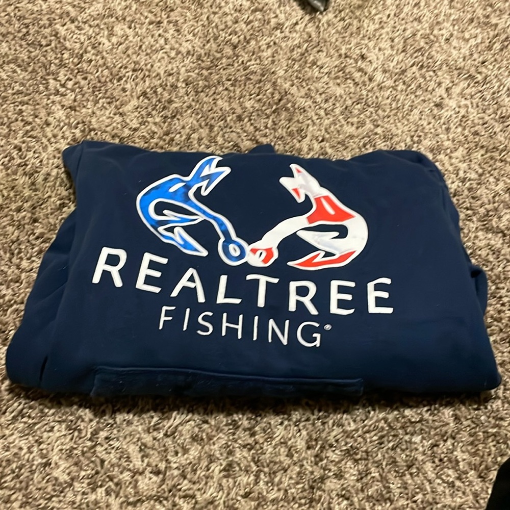 Blue realtree fishing hoodie